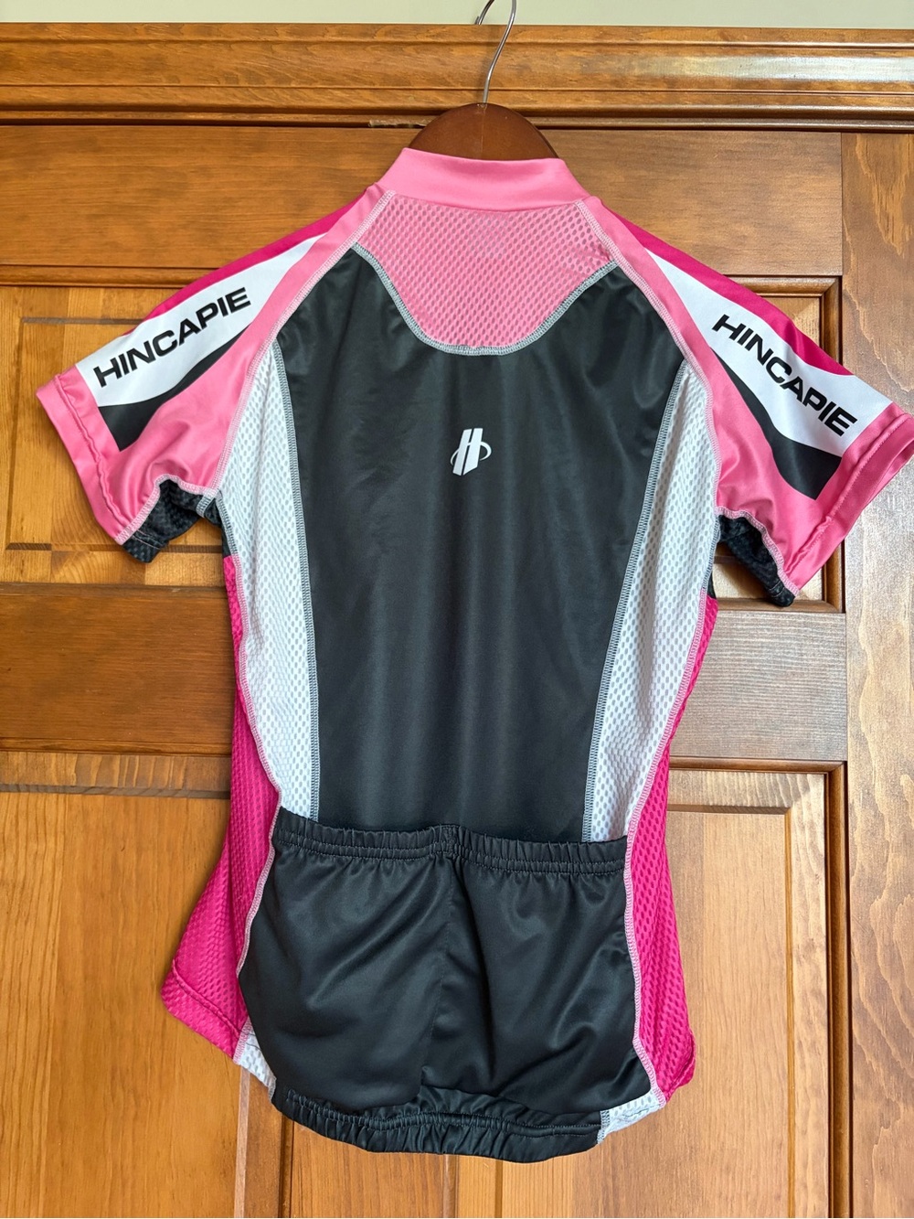 Hincapie Pink & Black Women's Short Sleeve Cycling Jersey Sz M Full Zip Pockets - Picture 2 of 9